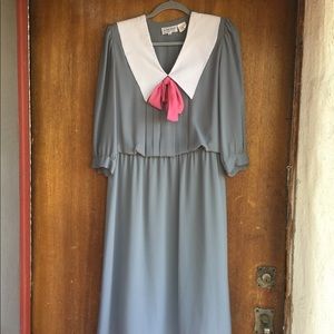 Vintage 80s gray dress